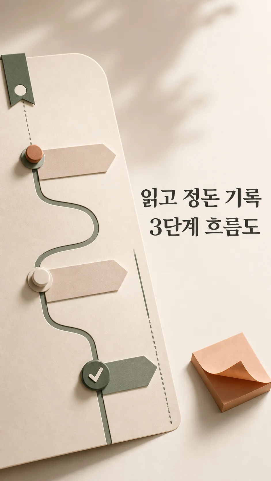 읽고 정돈 기록 3단계 흐름도