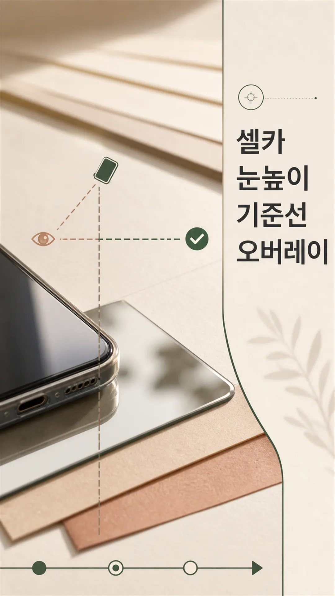 셀카 눈높이 기준선 오버레이