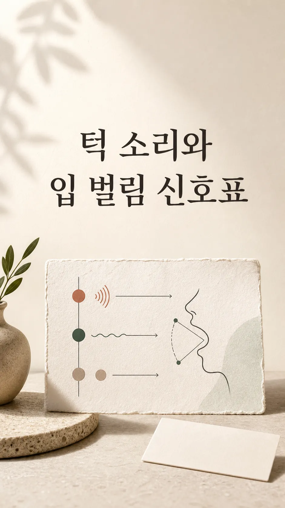 턱 소리와 입 벌림 신호표