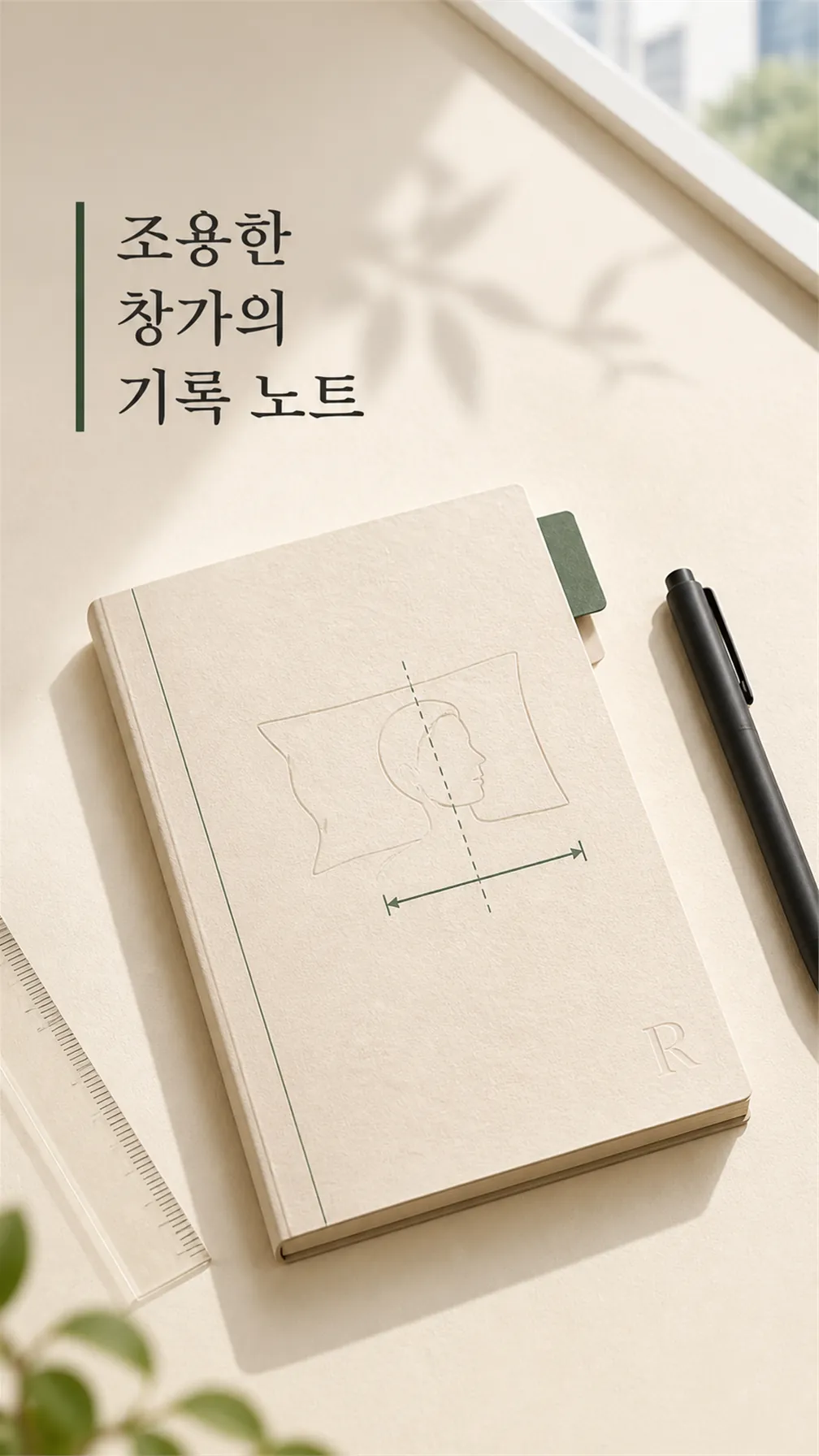 조용한 창가의 기록 노트