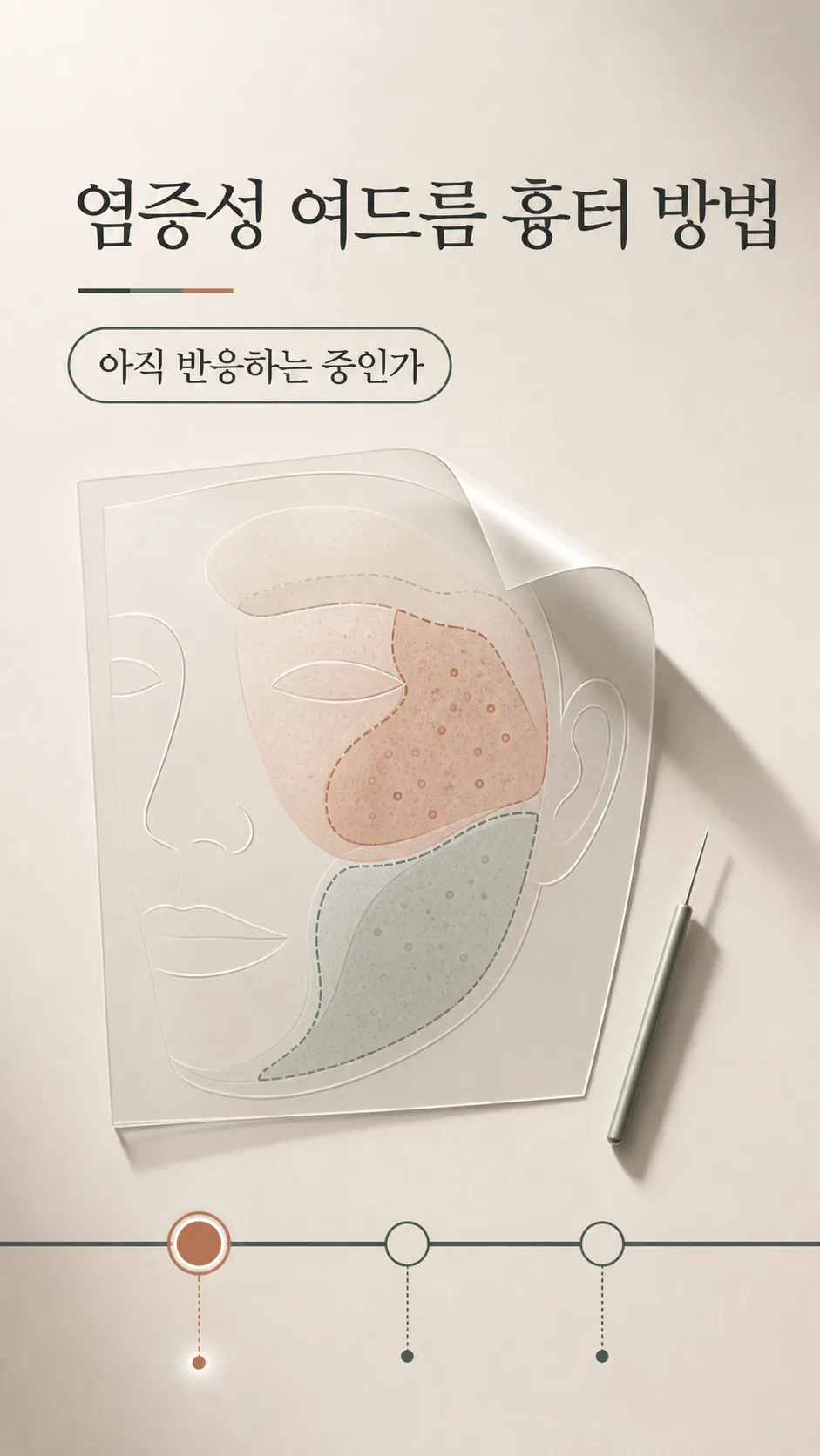 여드름흉터 달라지나요 주의할 부위 경계 표시 얼굴 지도