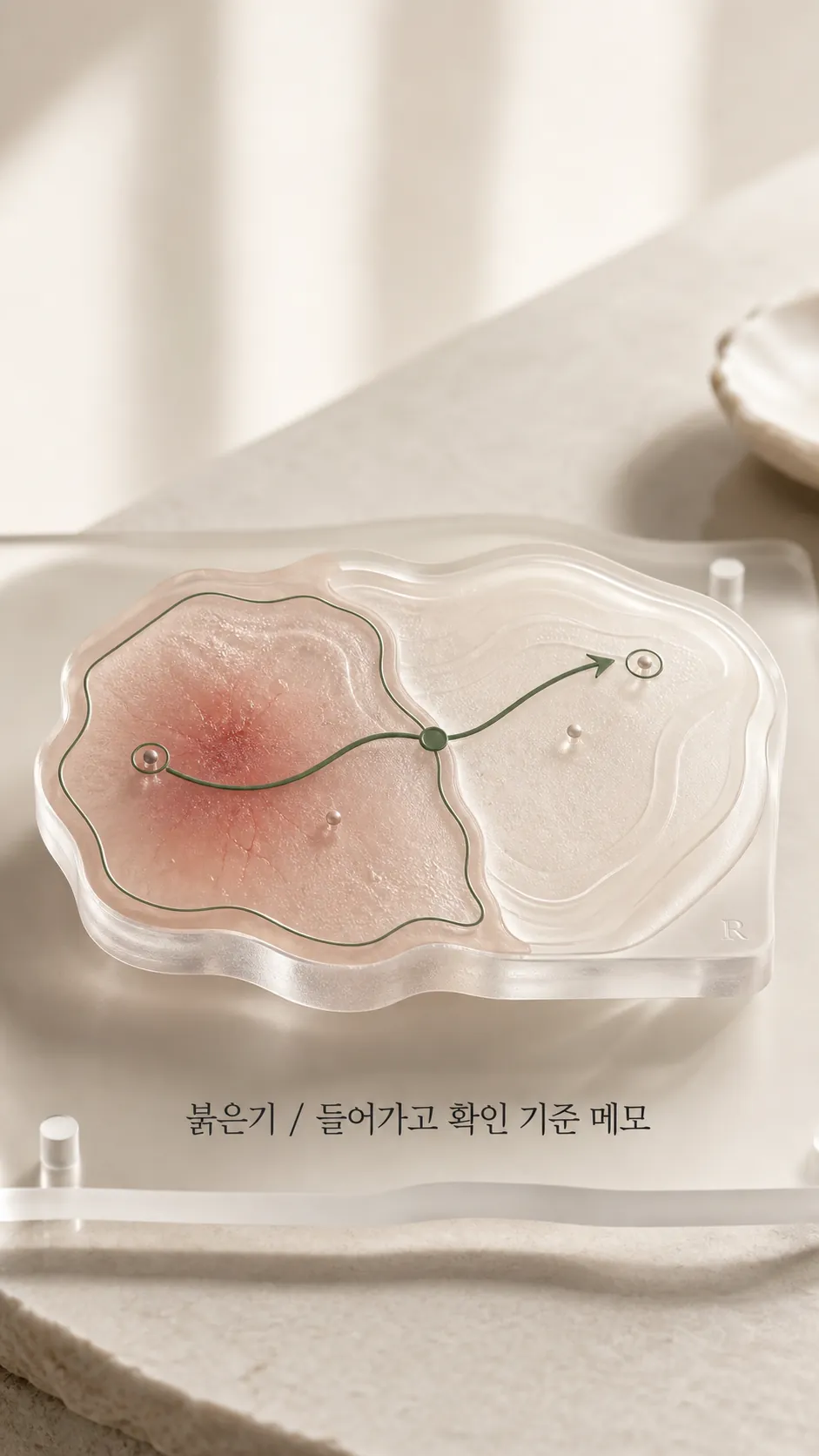 각질 정리가 먼저 들어가고 확인 기준 메모