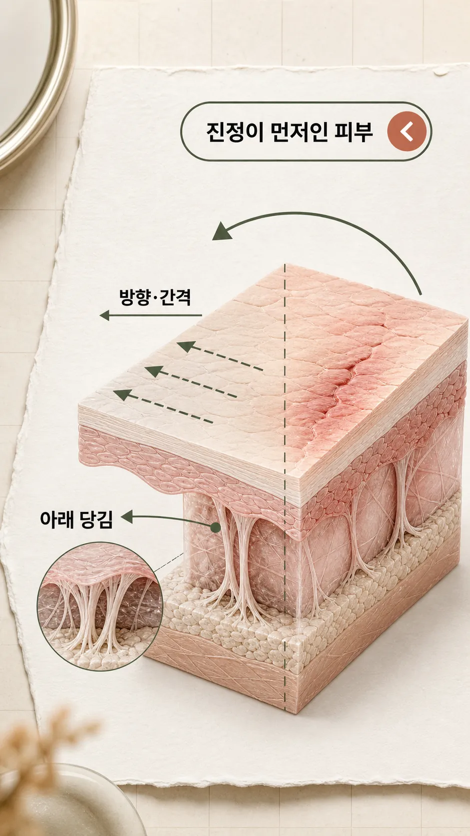 피부 장벽 단면 모식도