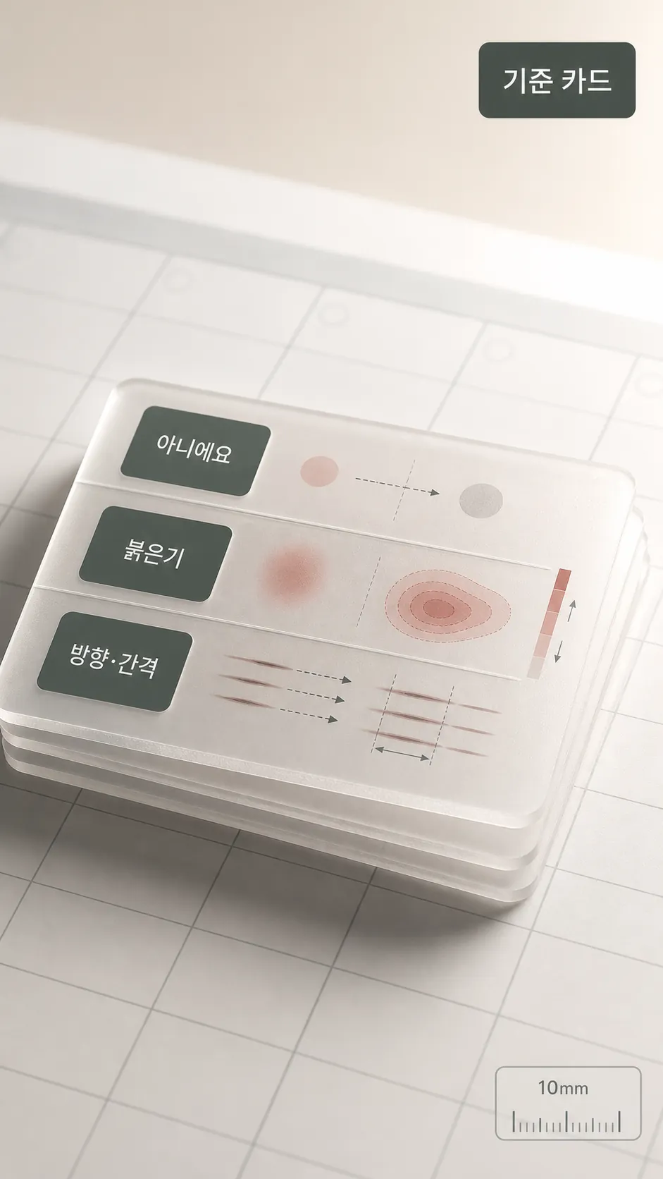 회복 반응 비교 항목을 정리한 기준 카드