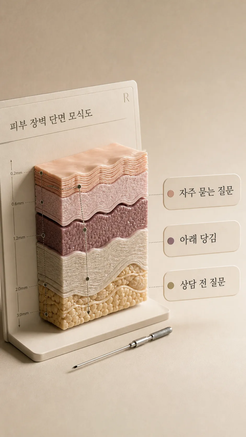 피부 장벽 단면 모식도