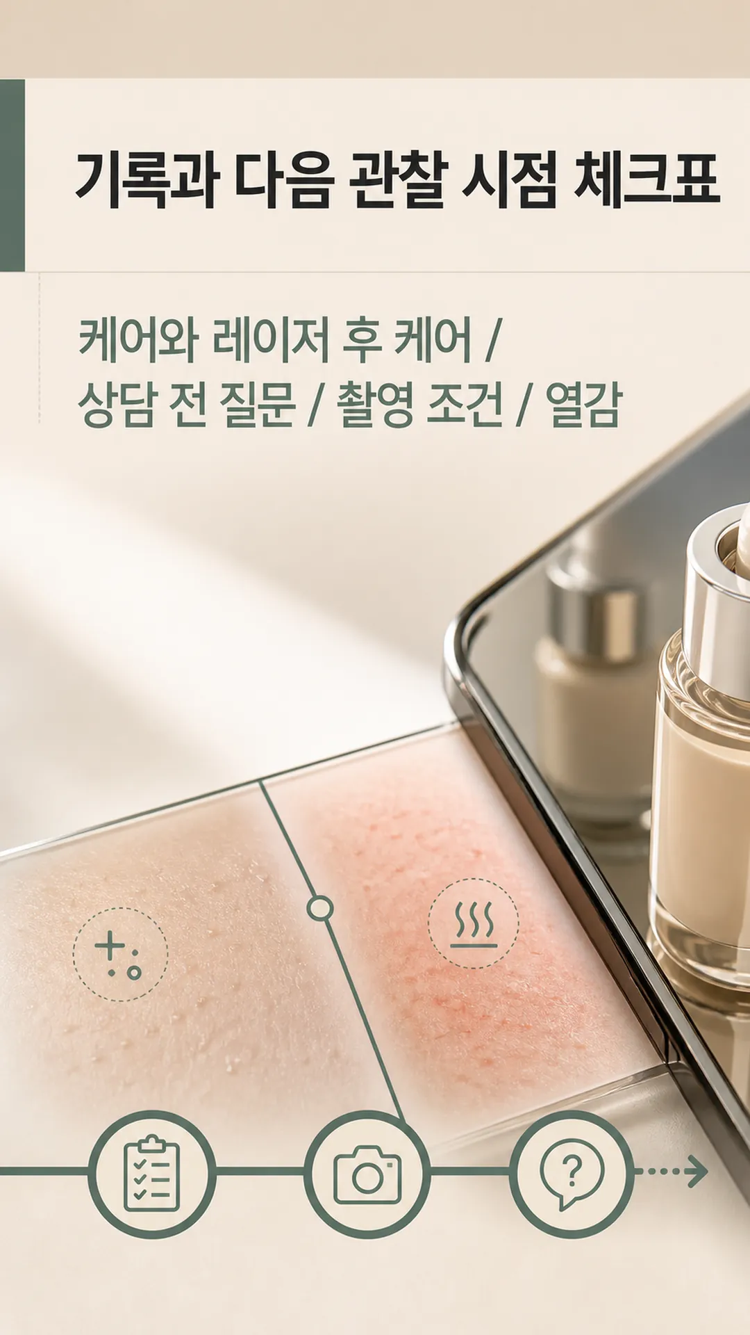 생활 자극 기록과 다음 관찰 시점 체크표