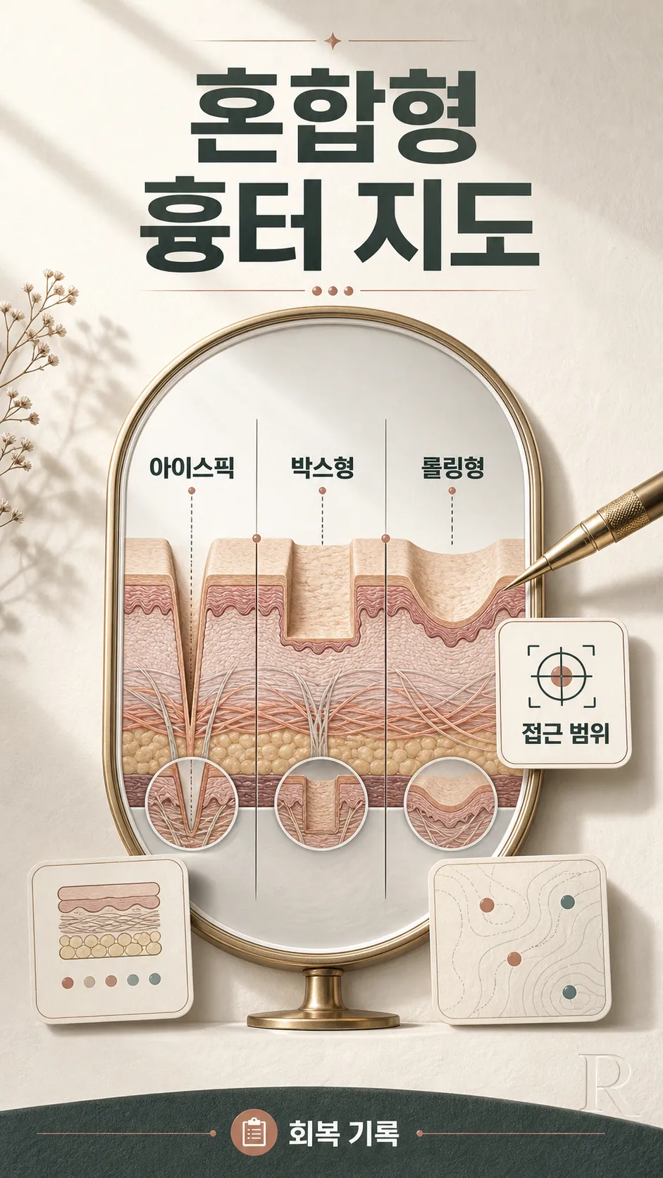 옆45도 조명 셀프 단면 체크 단계 흐름