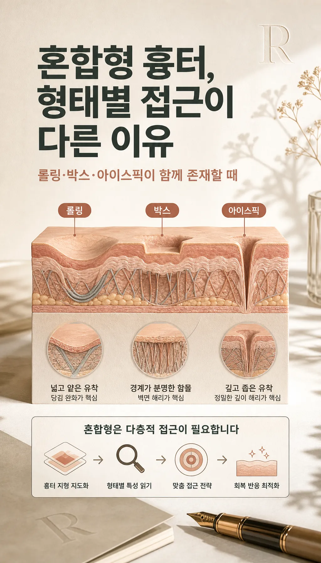 혼합형 흉터 지형 지도 일러스트