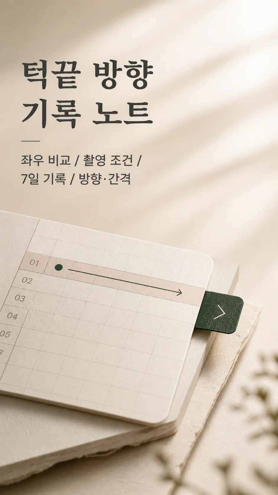 턱끝 방향 기록 노트