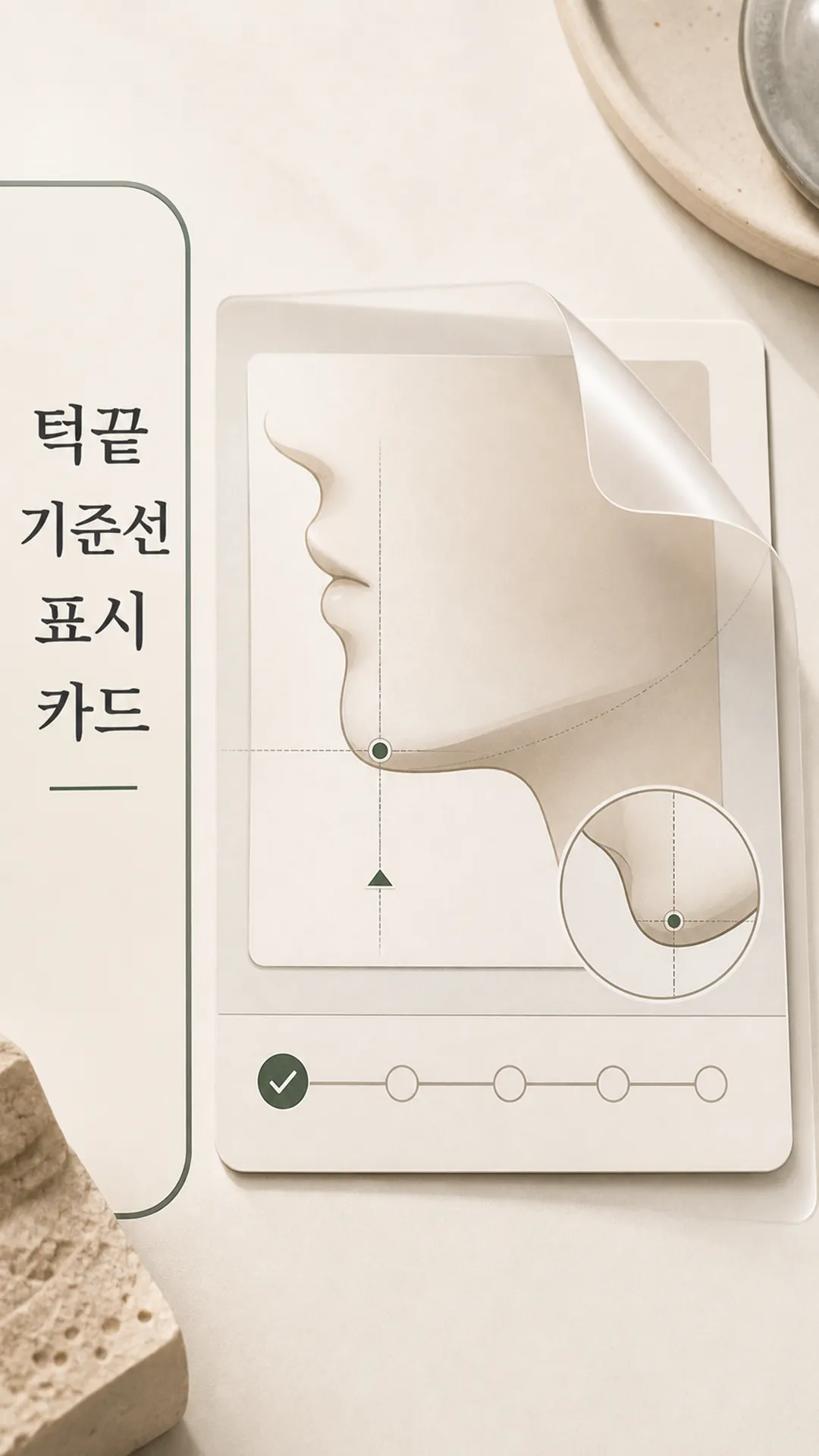 턱끝 기준선 표시 카드