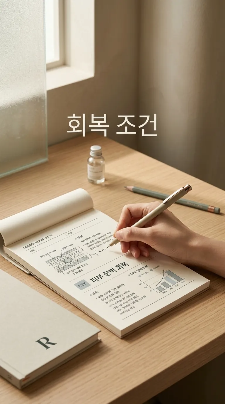 피부 장벽 회복을 위한 생활 습관 일러스트