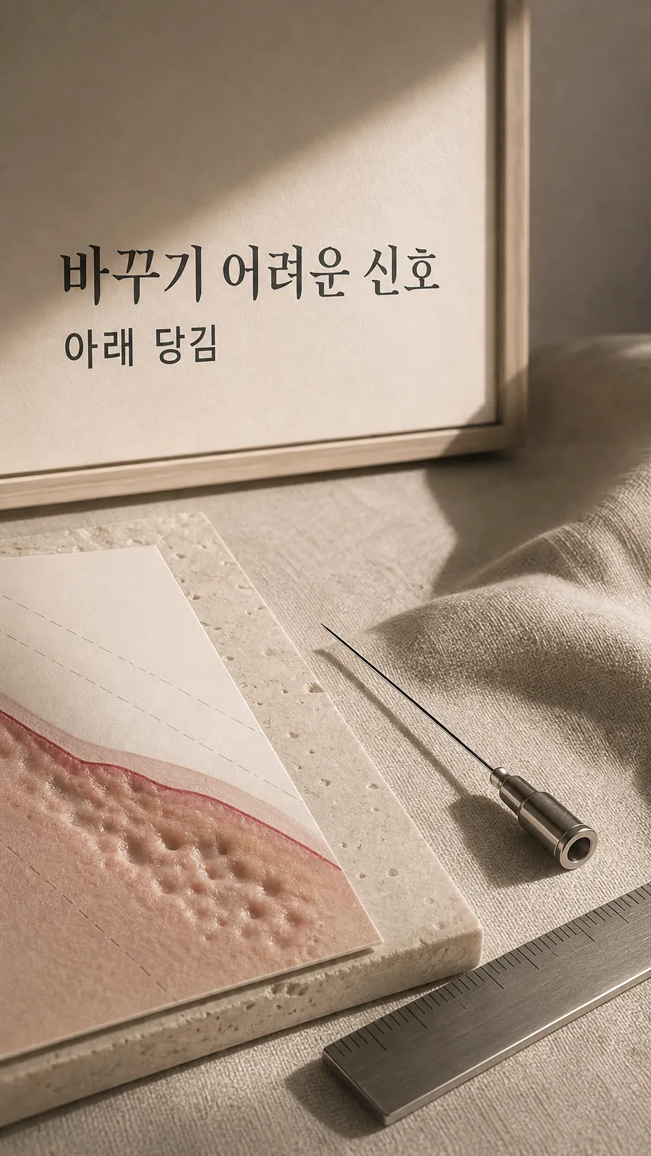 피부 표면 질감과 붉은 경계의 매크로