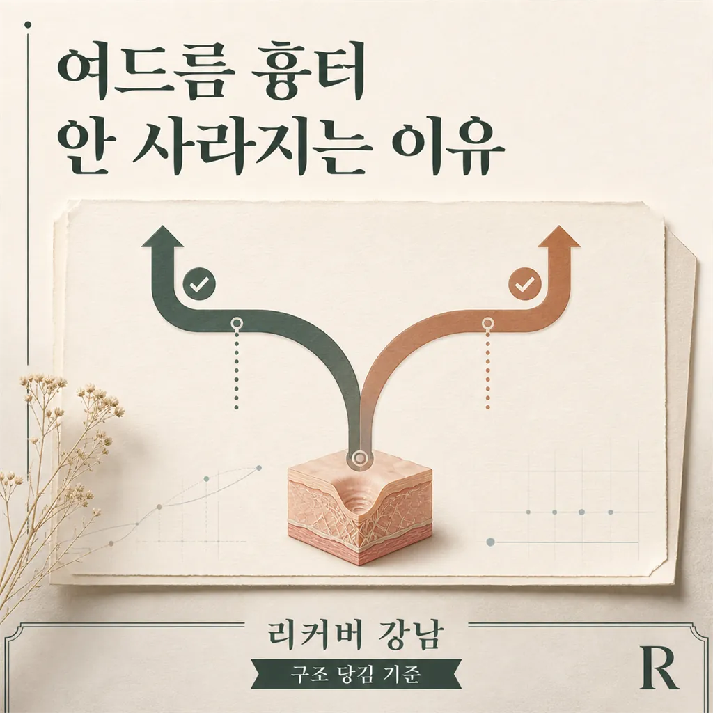 썸네일 - 여드름 흉터가 오래됐는데 왜 아직 안 사라질까 — 구조 당김 기준