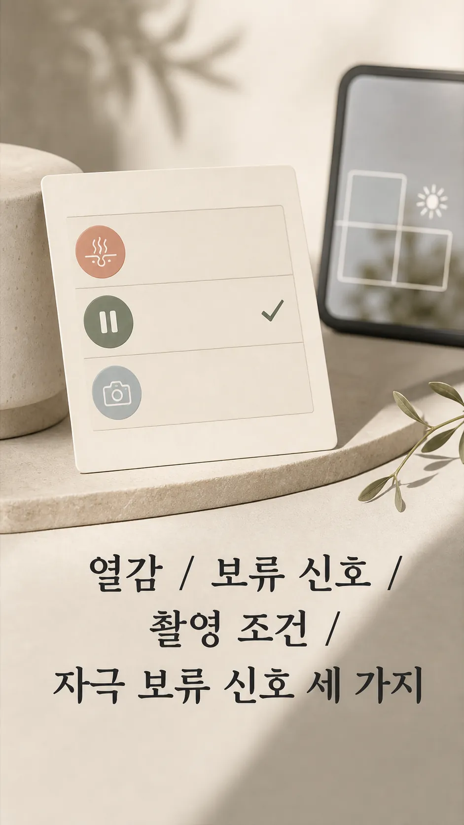 자극 보류 신호 세 가지