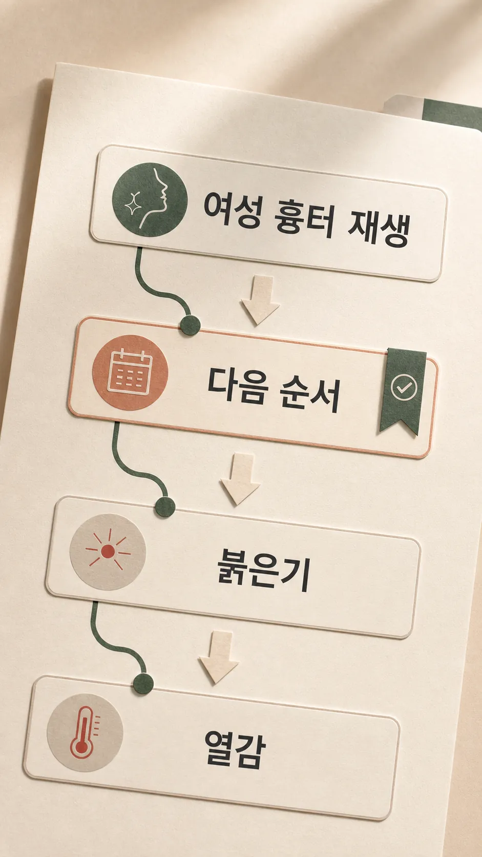 회복 순서와 다음 접근 시점 흐름도