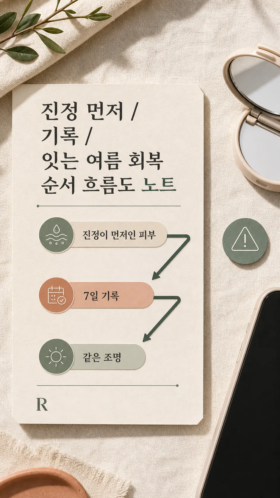 진정 먼저·기록·접근 시점을 잇는 여름 회복 순서 흐름도 노트