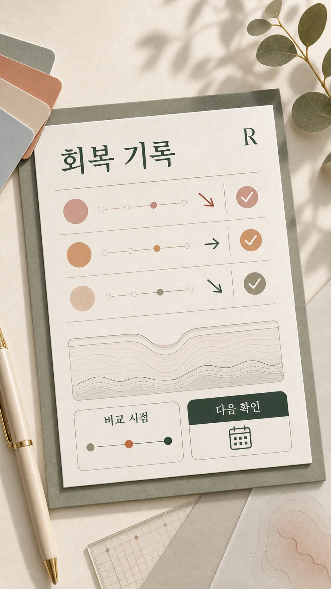 세안·보습 생활 자극 메모 정물