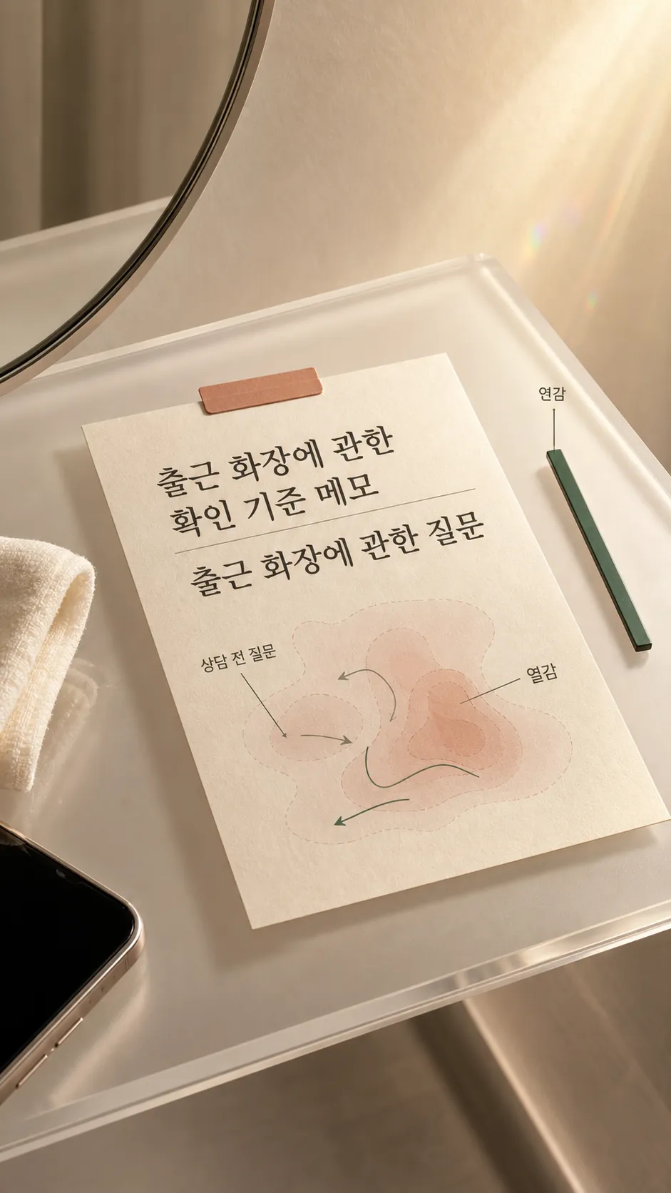붉은 자국과 출근 화장에 관한 확인 기준 메모