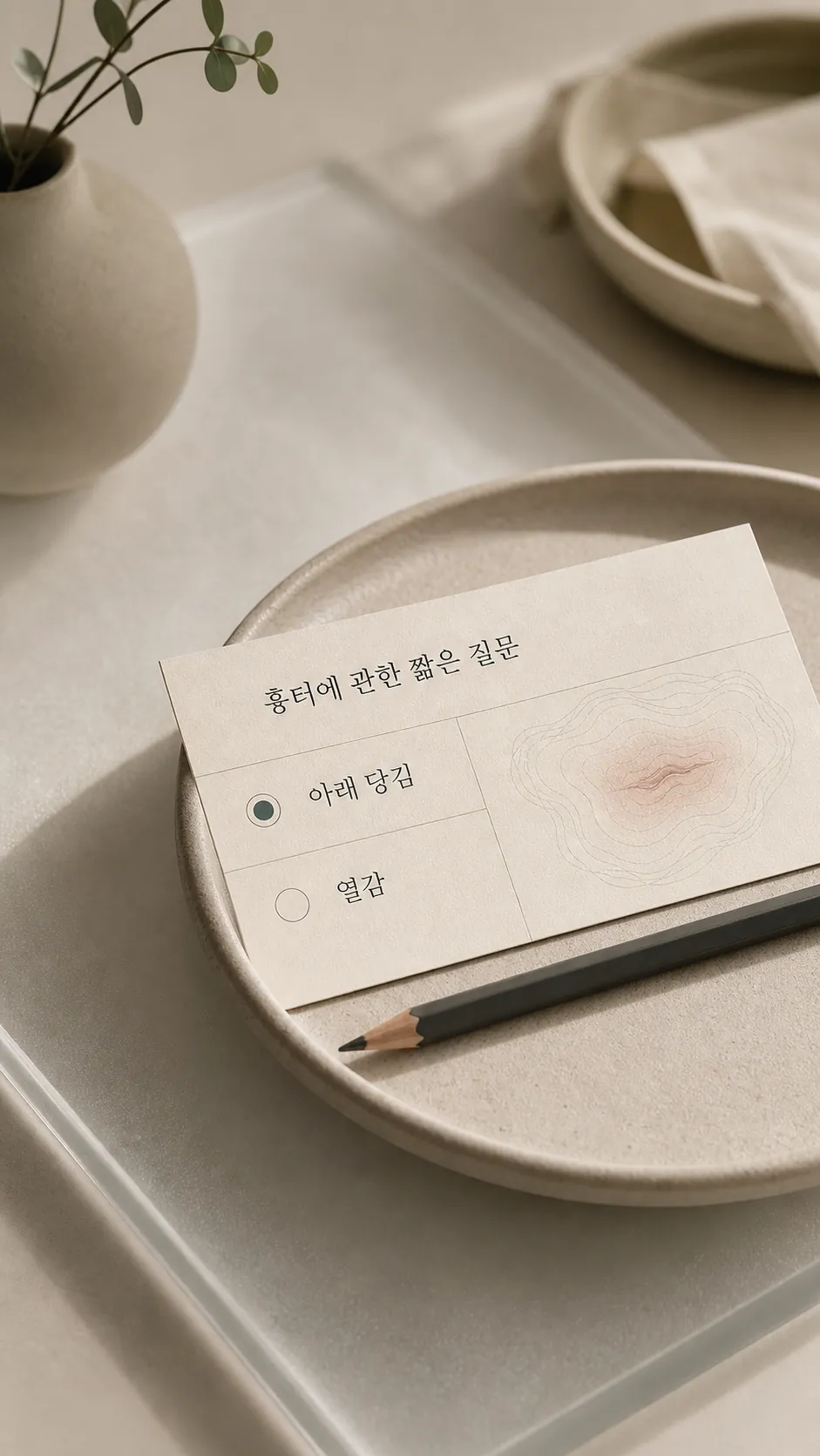 사진 속 흉터에 관한 짧은 경과 정리 노트