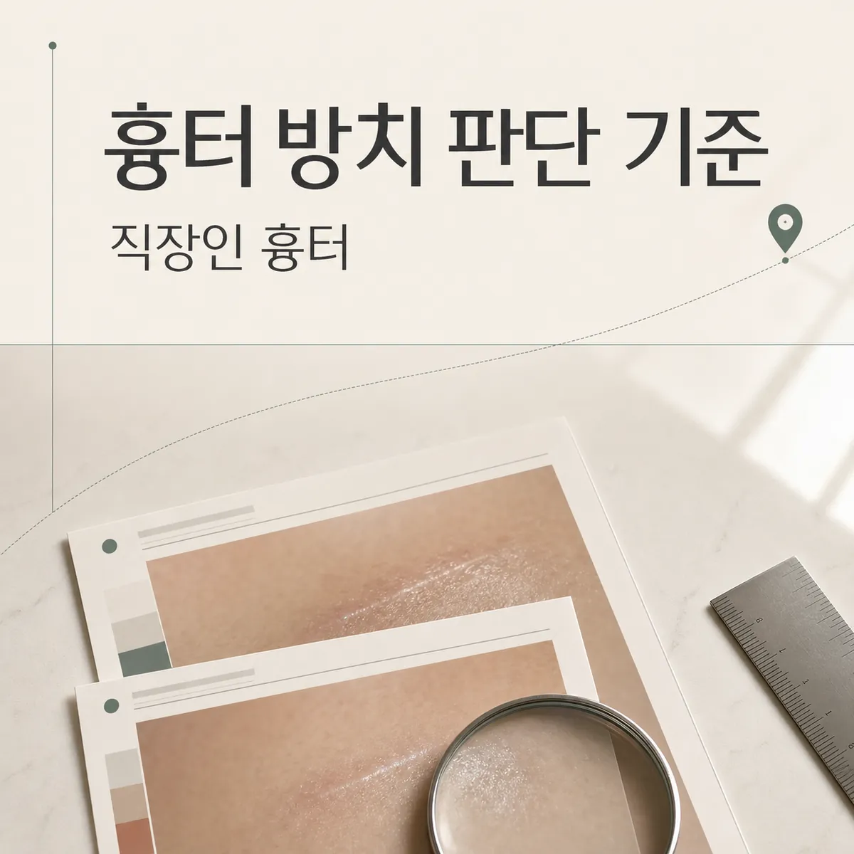 썸네일 - 직장인 흉터 방치, 아침과 저녁 판단이 달라질 때