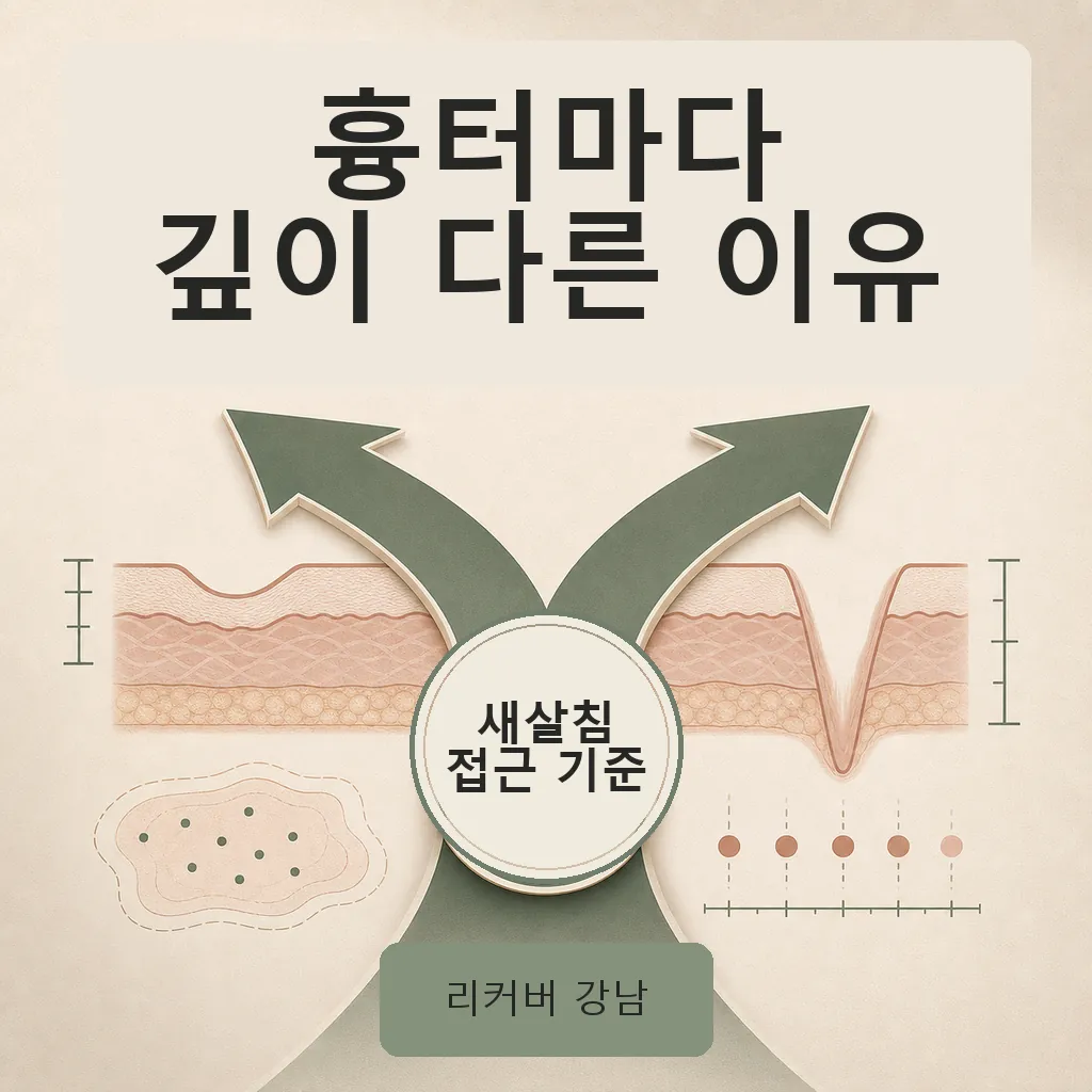 썸네일 - 패인 흉터, 새살침 접근 깊이를 왜 흉터마다 다르게 잡나