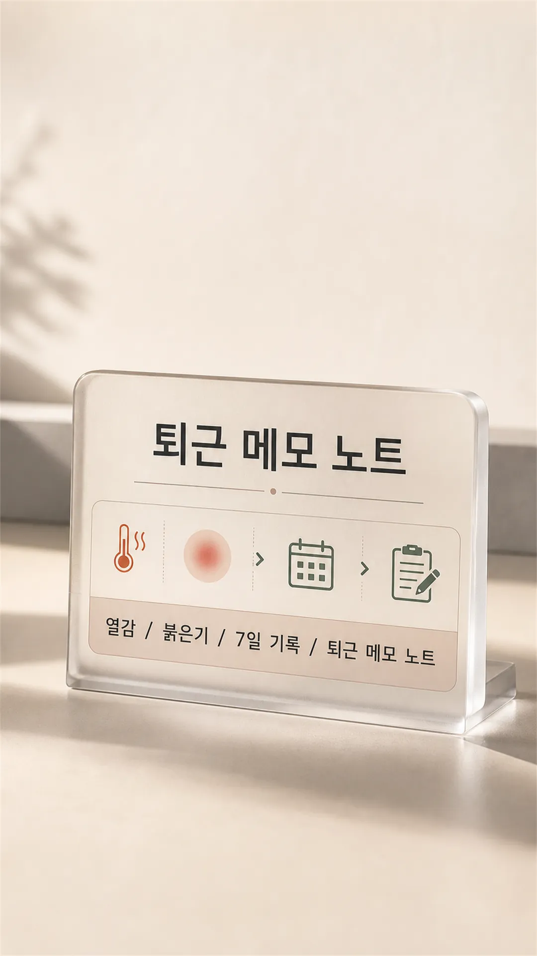 퇴근 메모 노트 클로즈업