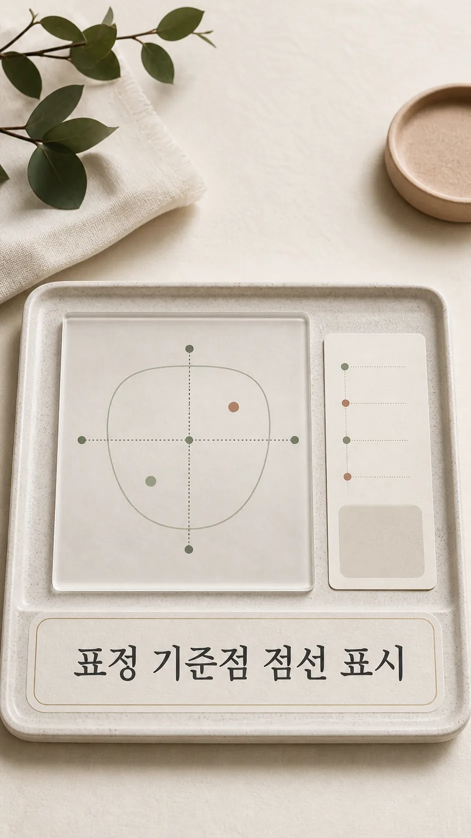 표정 기준점 점선 표시
