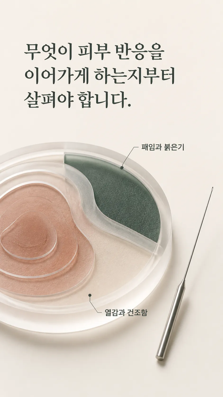 피부 반응 차이를 나누는 경계 지도
