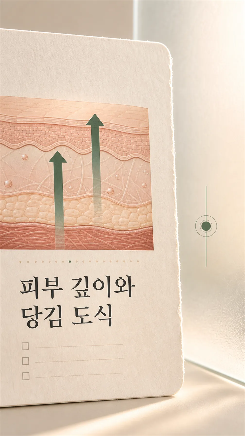 피부 깊이와 당김 도식