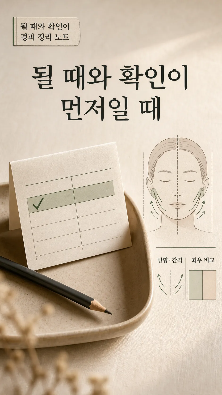 관찰해도 될 때와 확인이 경과 정리 노트