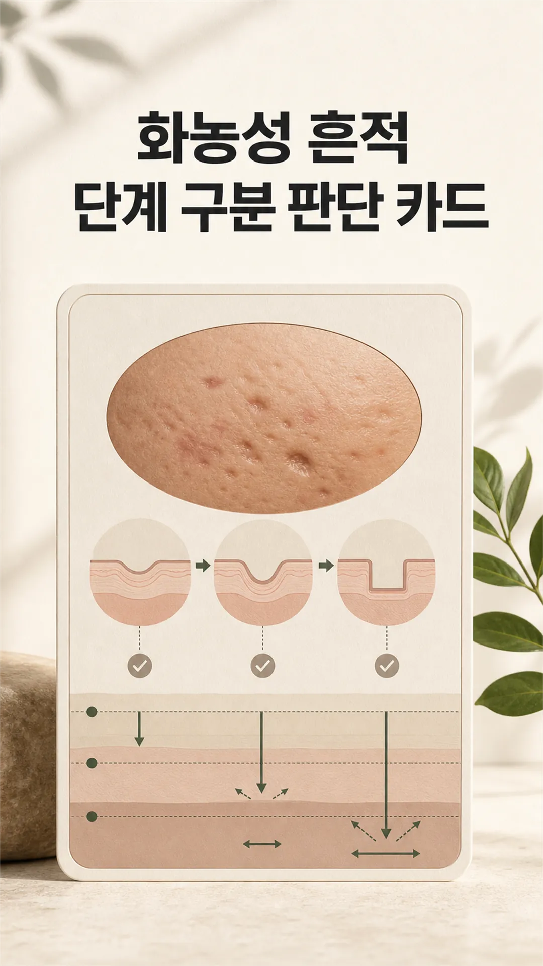 화농성 흔적 단계 구분 판단 카드