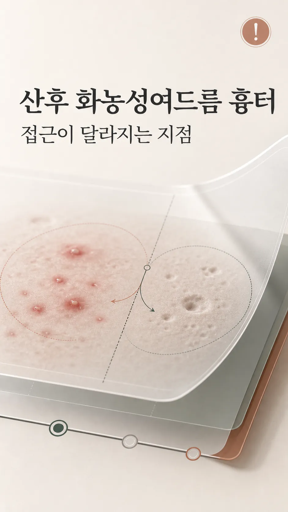 화농성여드름 달라지는 주의할 부위 경계 표시 얼굴 지도