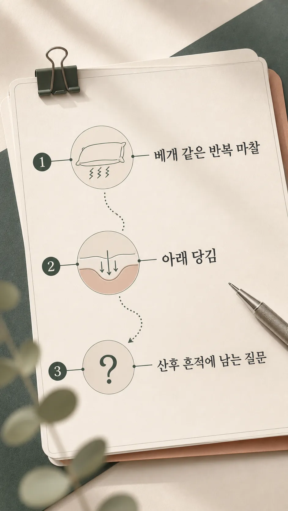 다시 올라올 때의 경계 확인 기준 메모