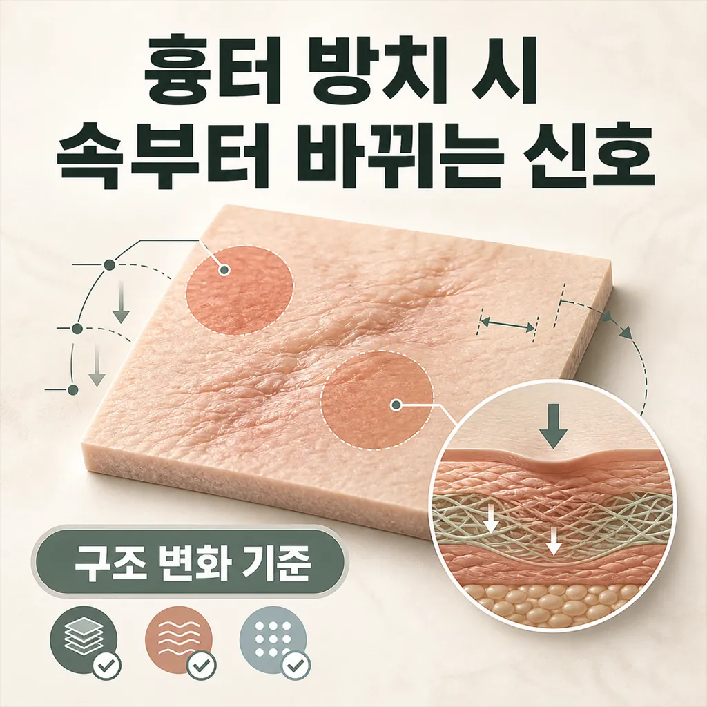 썸네일 - 흉터를 방치할 때 아래 구조에서 먼저 달라지는 것