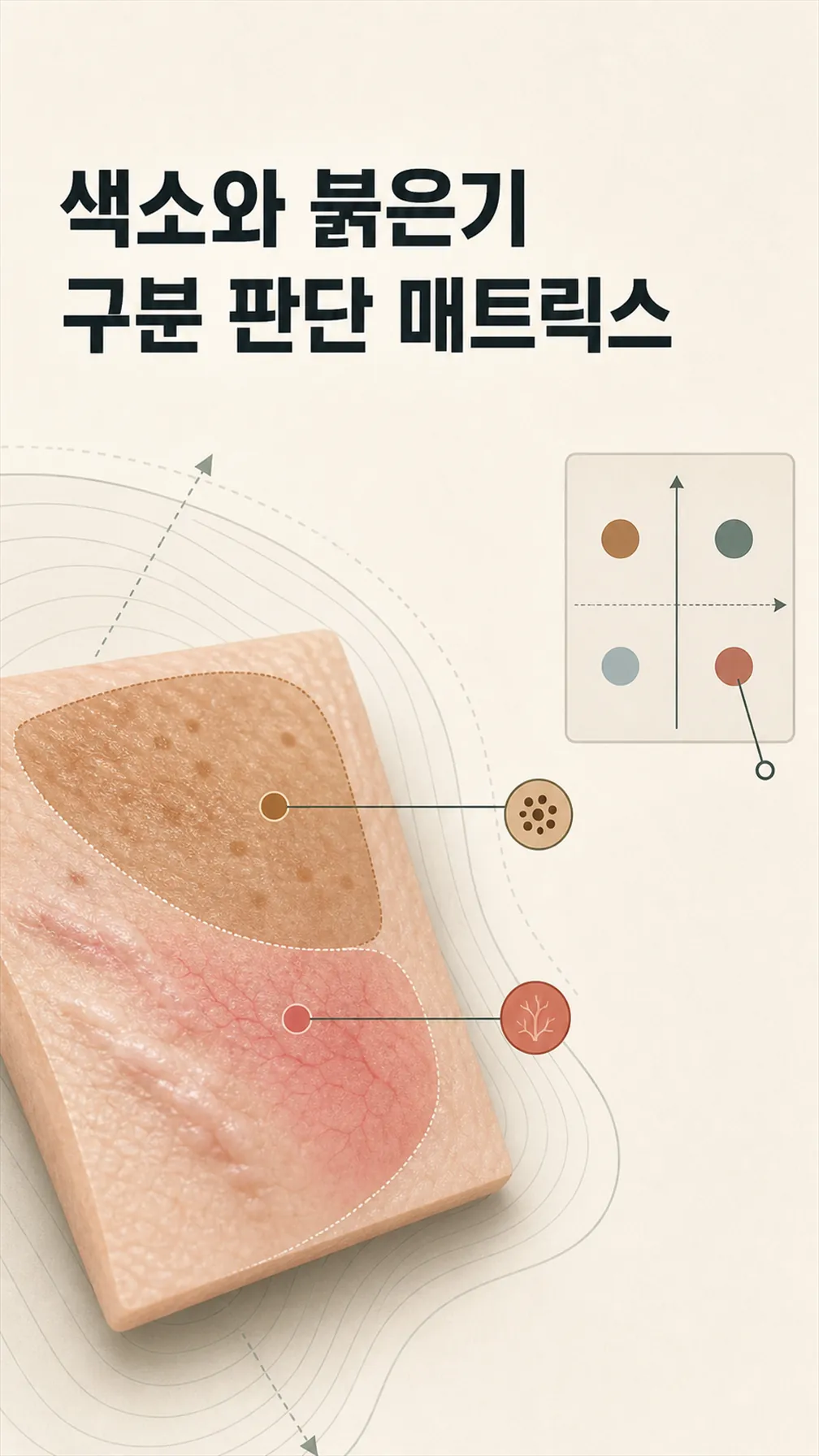 색소와 붉은기 구분 판단 매트릭스