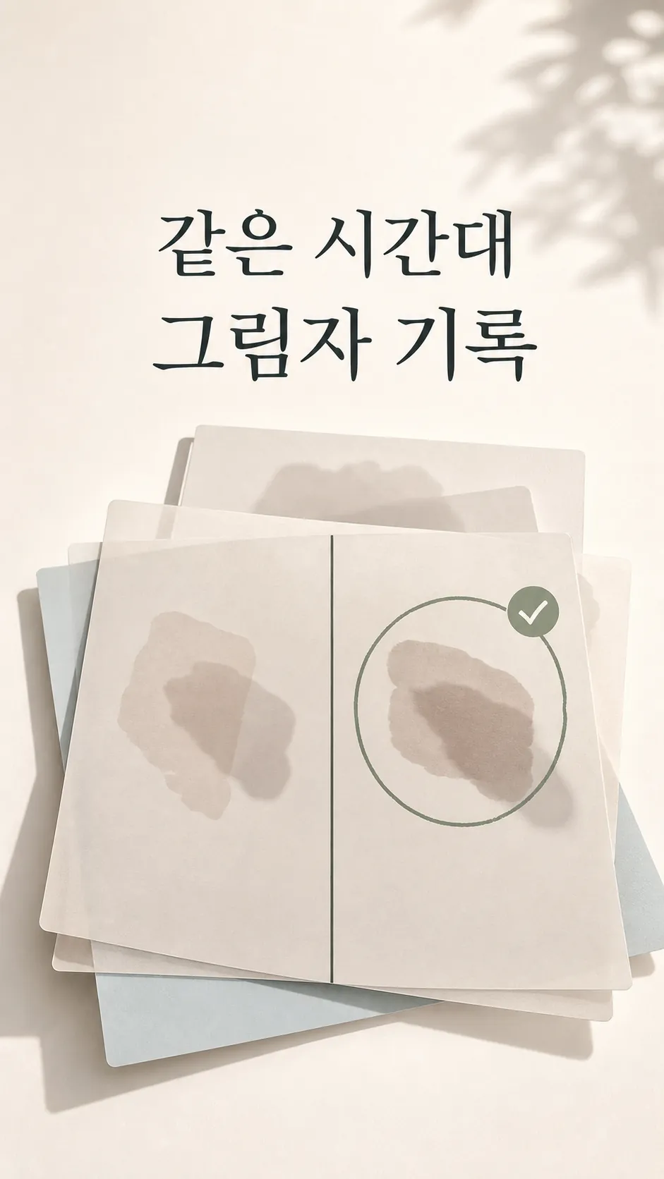 같은 시간대 그림자 기록
