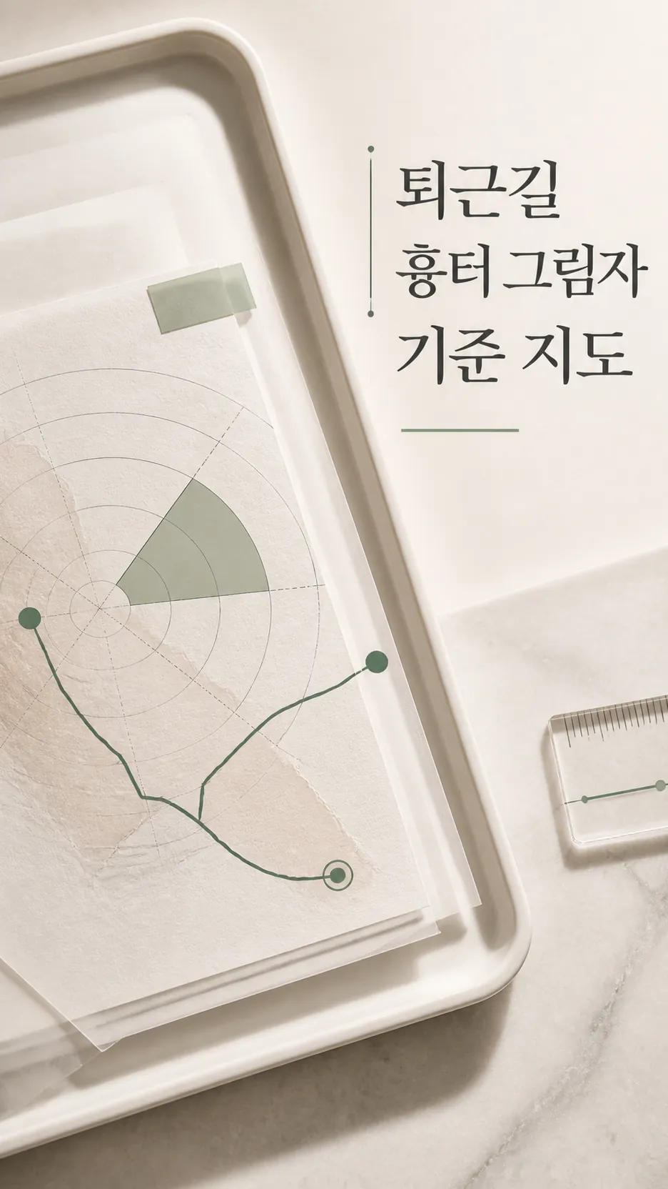 퇴근길 흉터 그림자 기준 지도