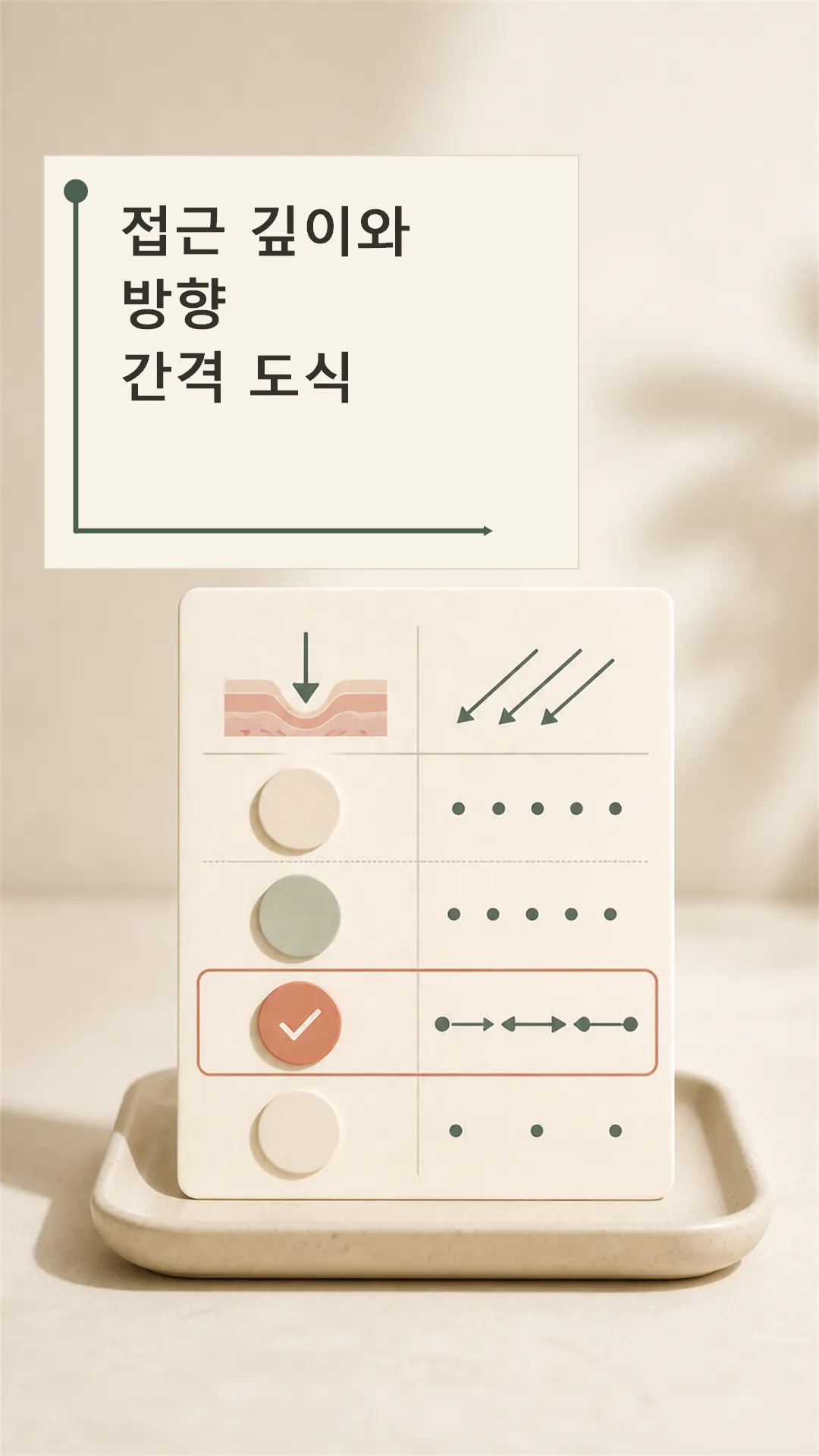 접근 깊이와 방향 간격 도식