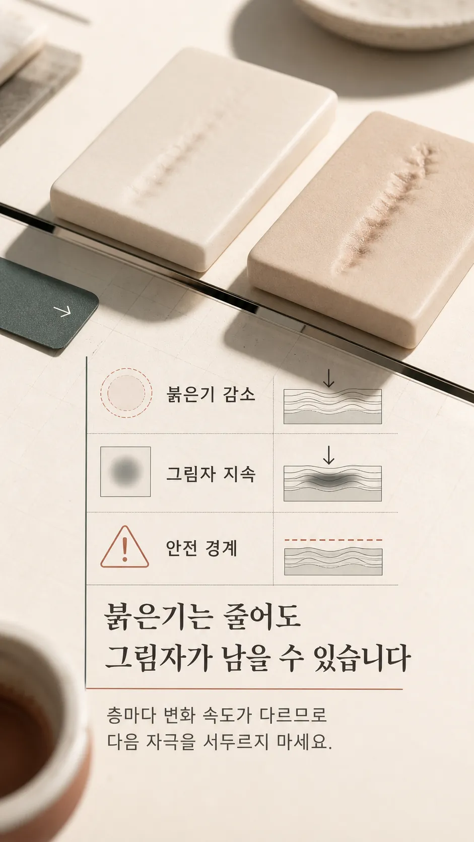 앞당기지 기록 비교 장면
