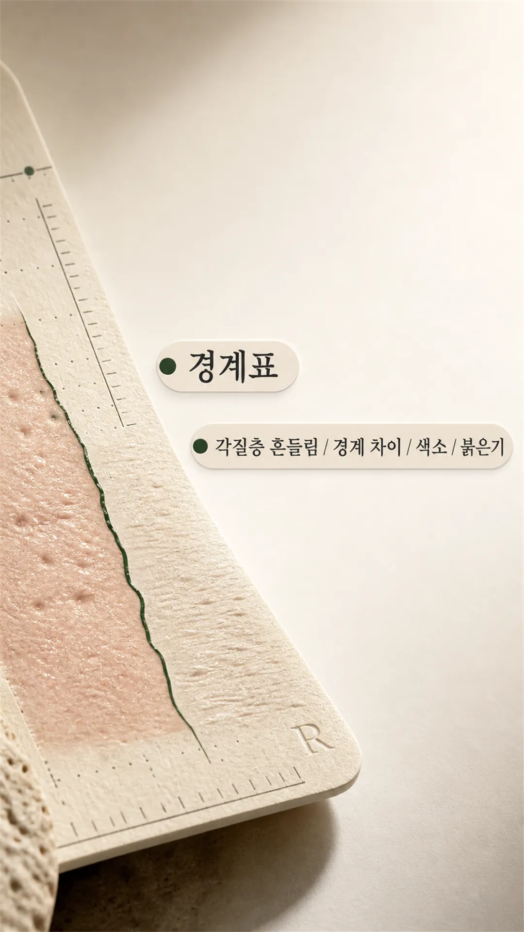 붉음과 깊이 신호를 나눈 경계표