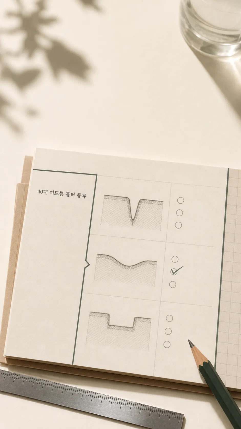 바닥이 좁고 깊은지 확인 기준 메모