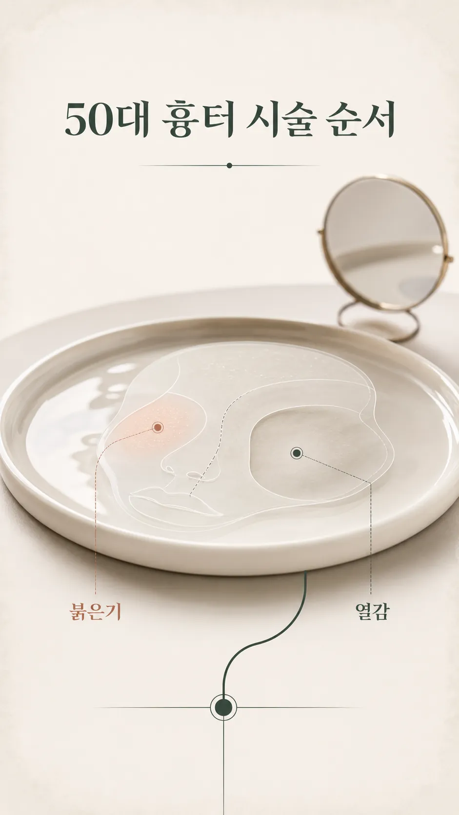 흉터 회복 주의할 부위 경계 표시 얼굴 지도