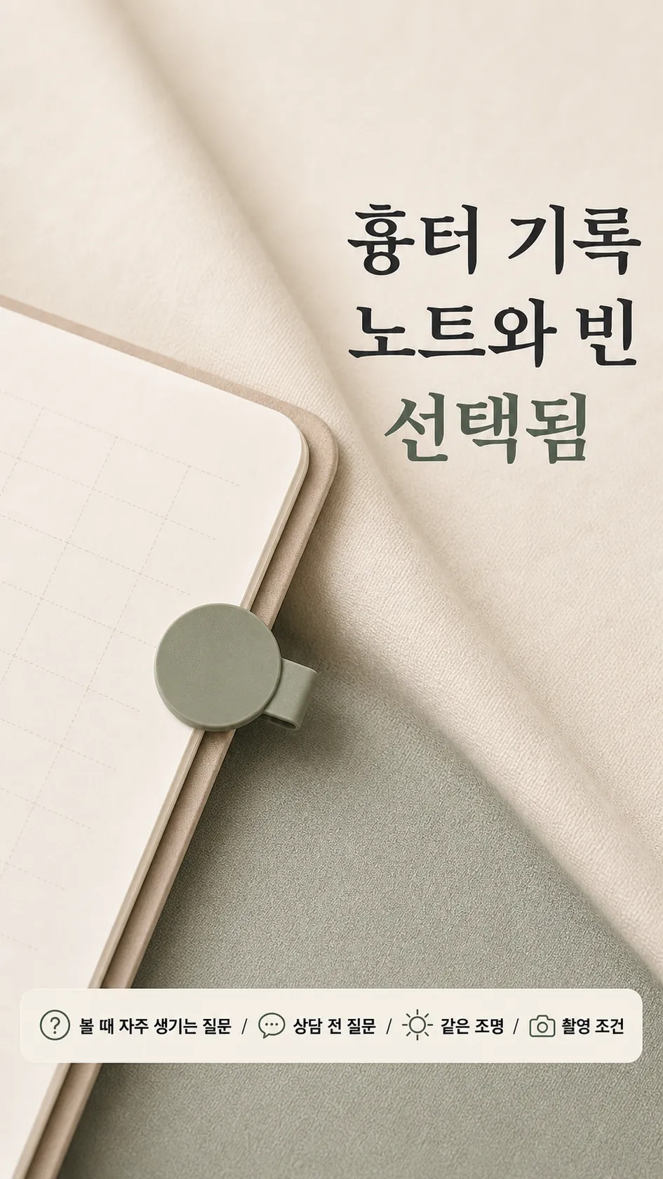 흉터 기록 노트와 빈 여백