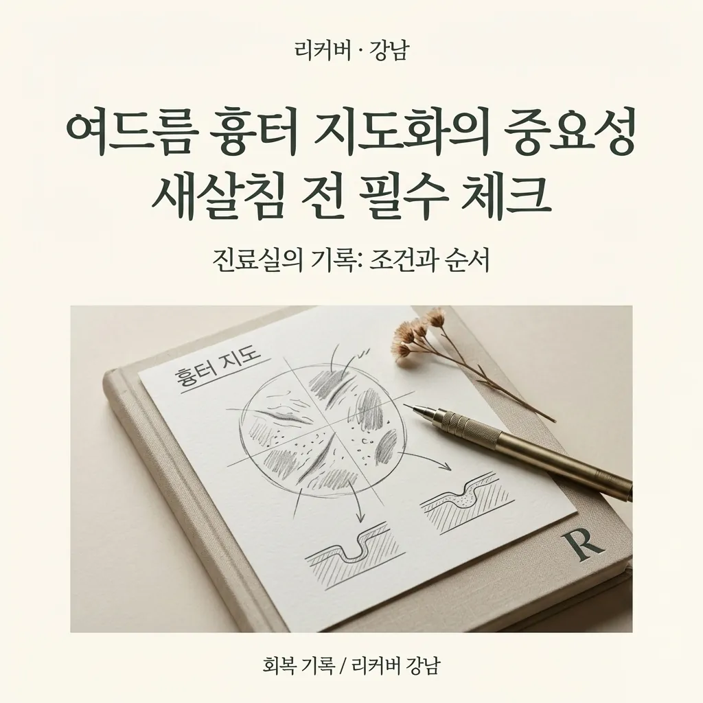 썸네일 - 강남 여드름 흉터, 새살침 전 흉터 지도와 구조를 확인하는 이유