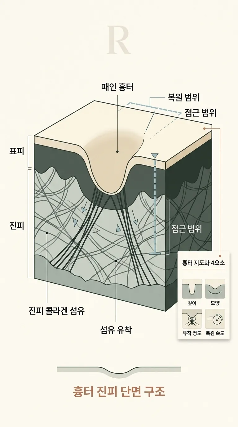 흉터 진피 단면 구조