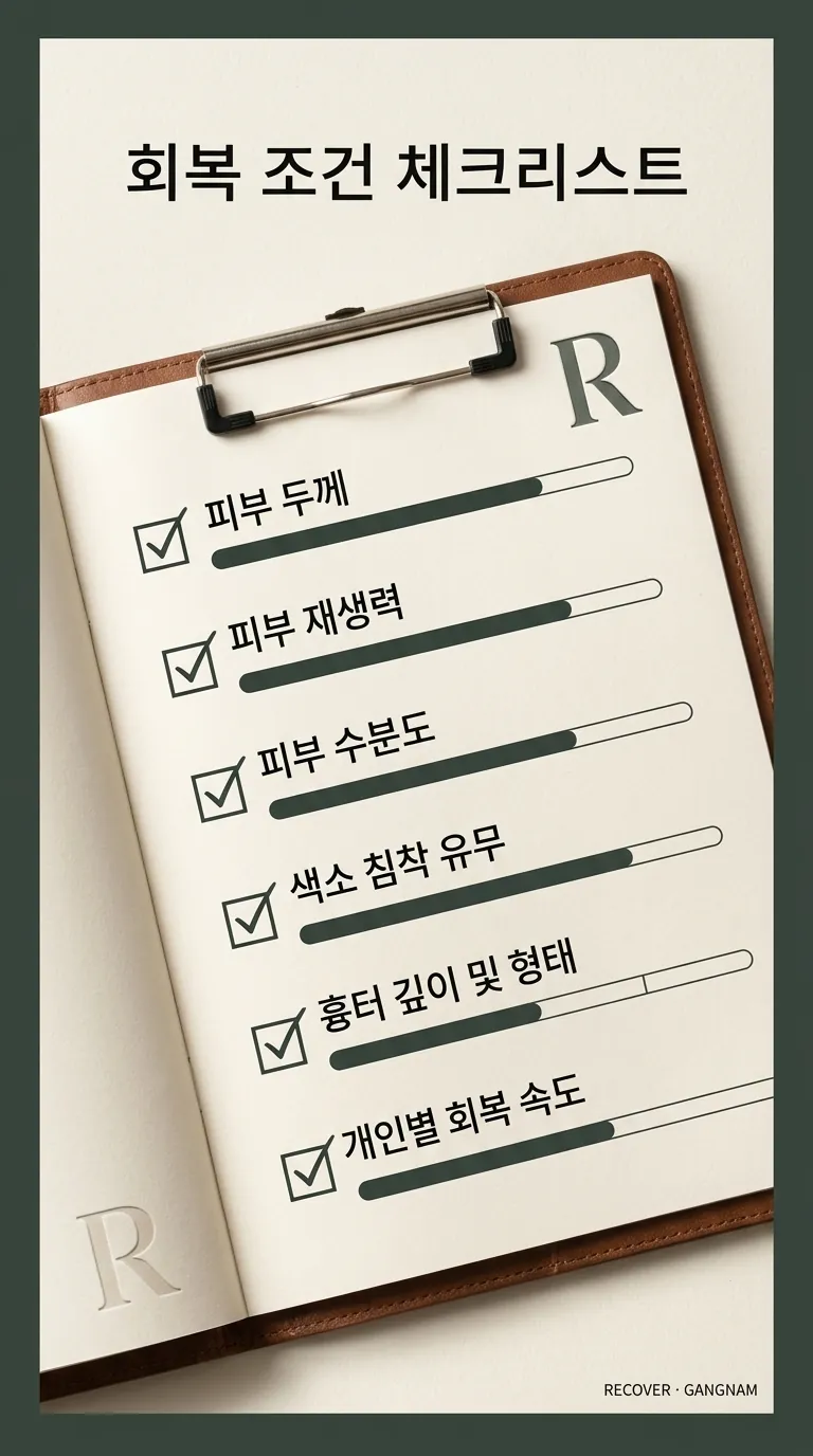 회복 조건 체크리스트