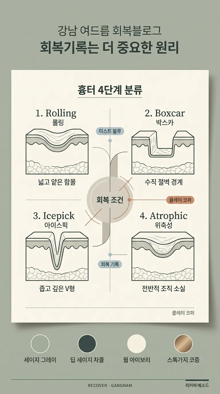 흉터 4단계 분류 (Atrophic / Boxcar / Icepick / Rolling)