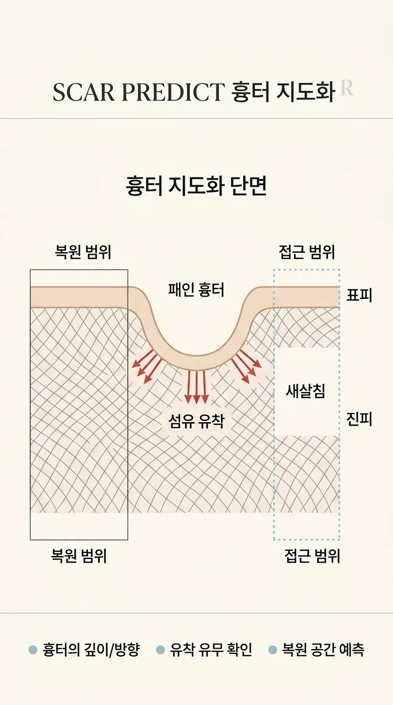 SCAR PREDICT 흉터 지도화 단면 시각화