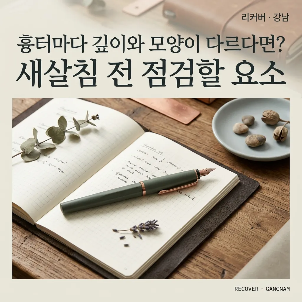 상담 노트와 만년필 클로즈업