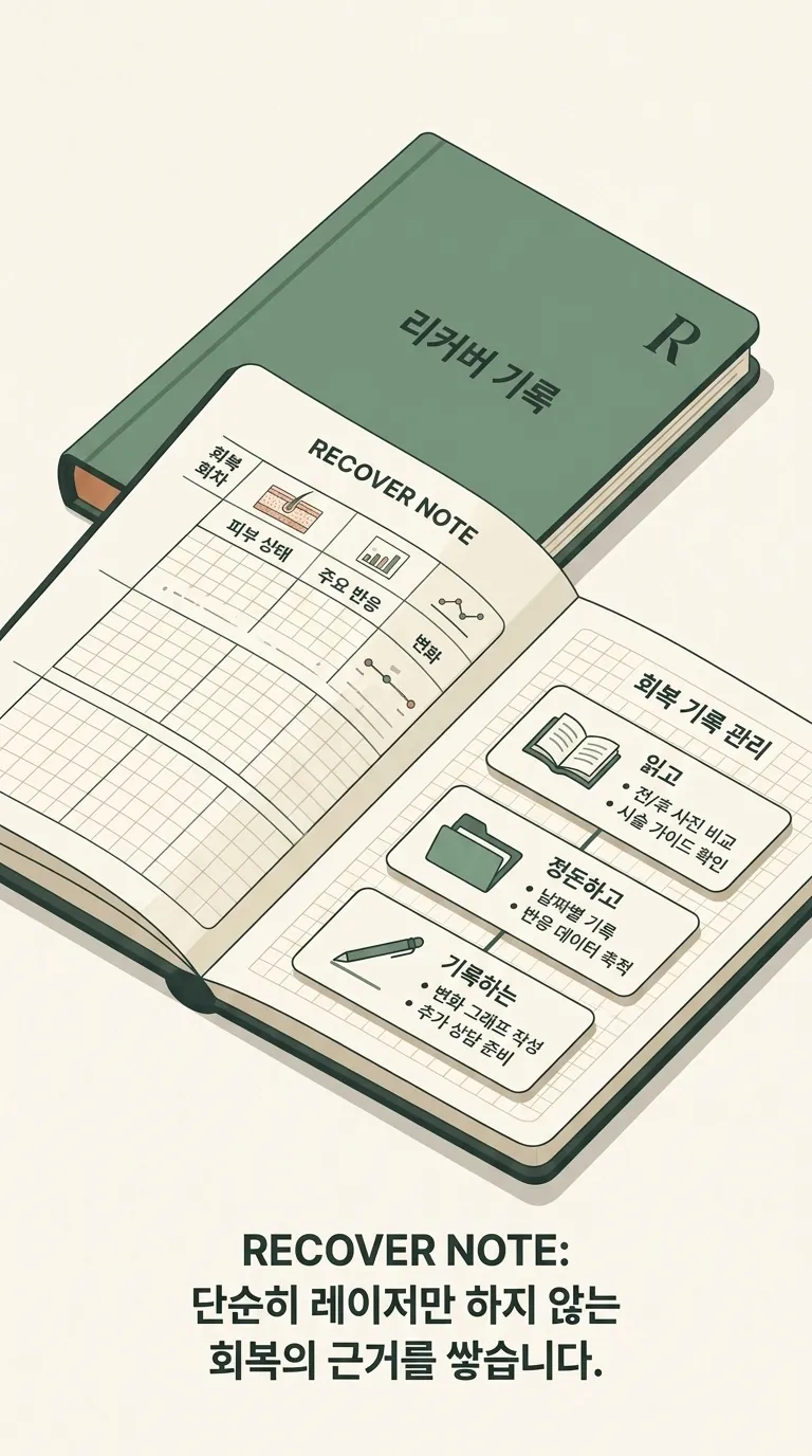 피부 회복 기록을 차곡차곡 남기는 복원 기준표